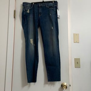 NWT Mother The Looker Ankle Fray Jeans Sz 32
